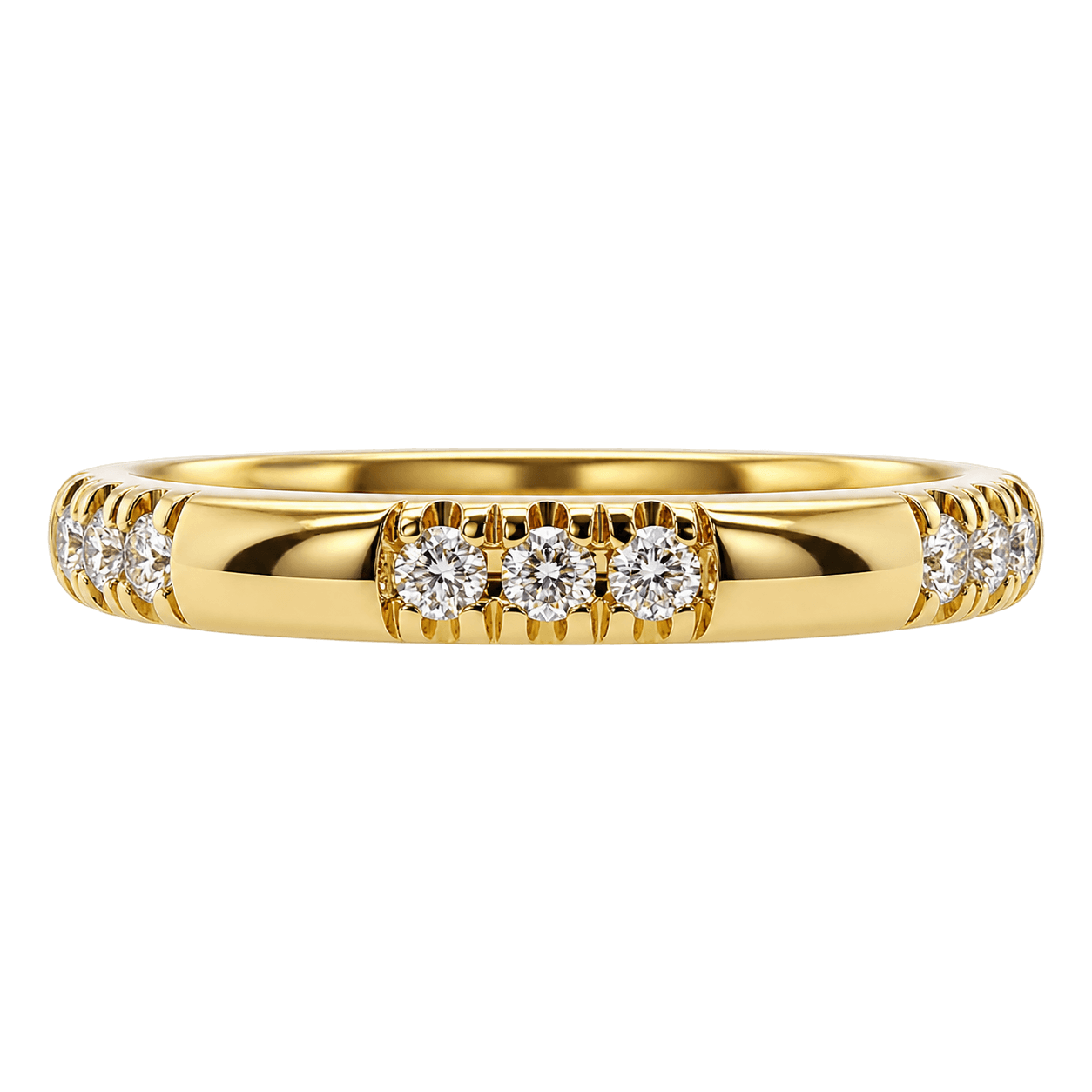 18ct Yellow Gold 18=0.36ct TW Diamond Stationed Ring