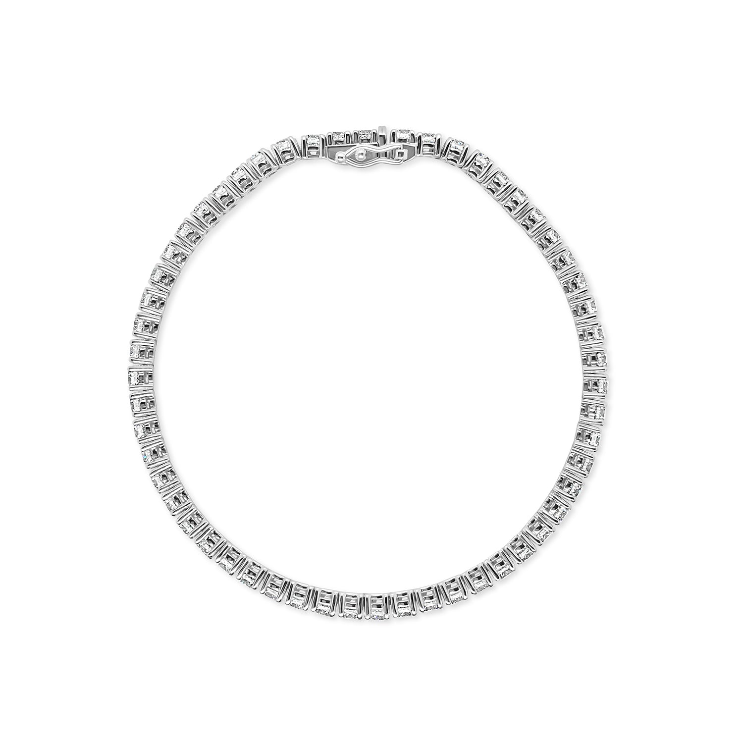 18ct White Gold 6.81ct TD Diamond Tennis Bracelet