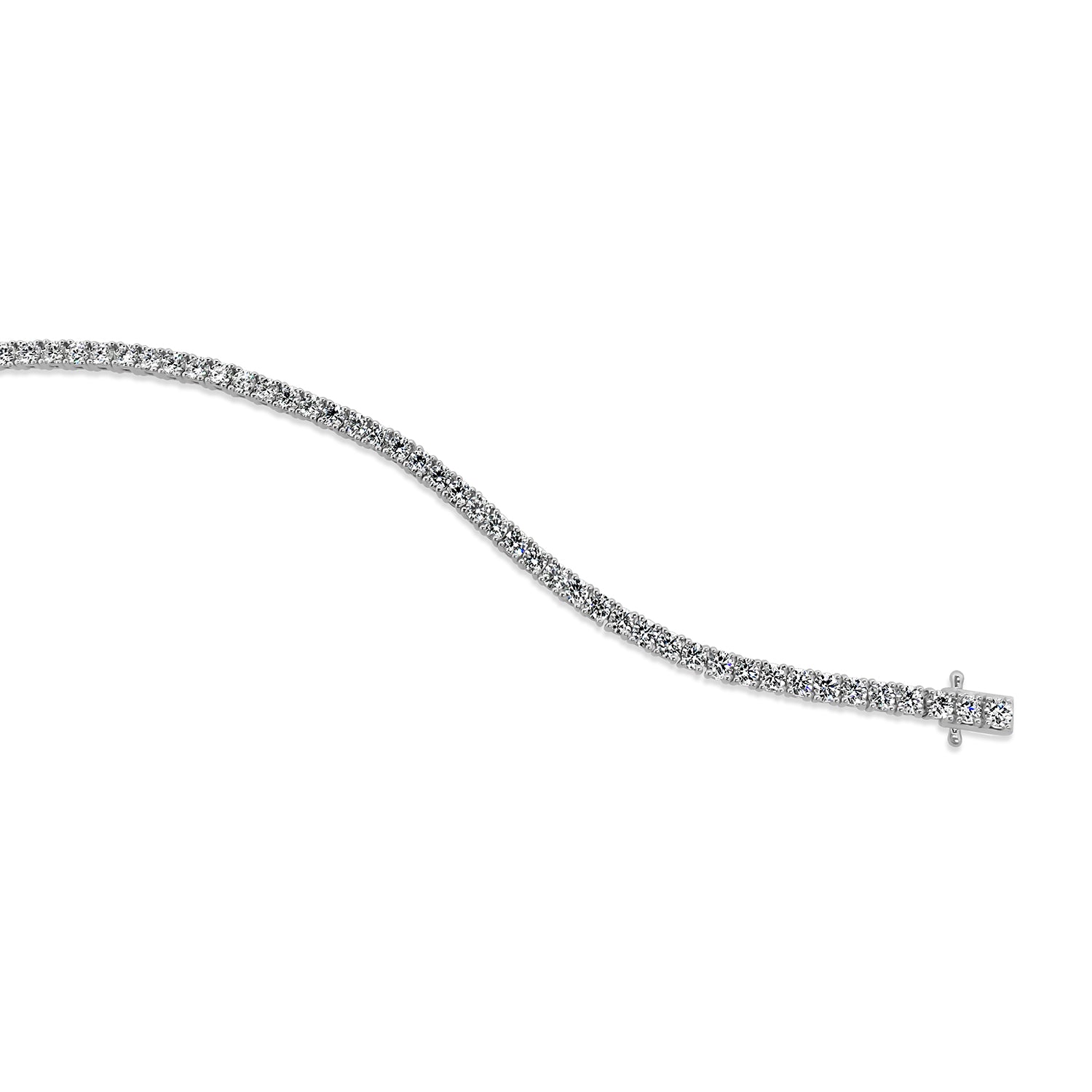 18ct White Gold 3.35ct TW Diamond Tennis Bracelet