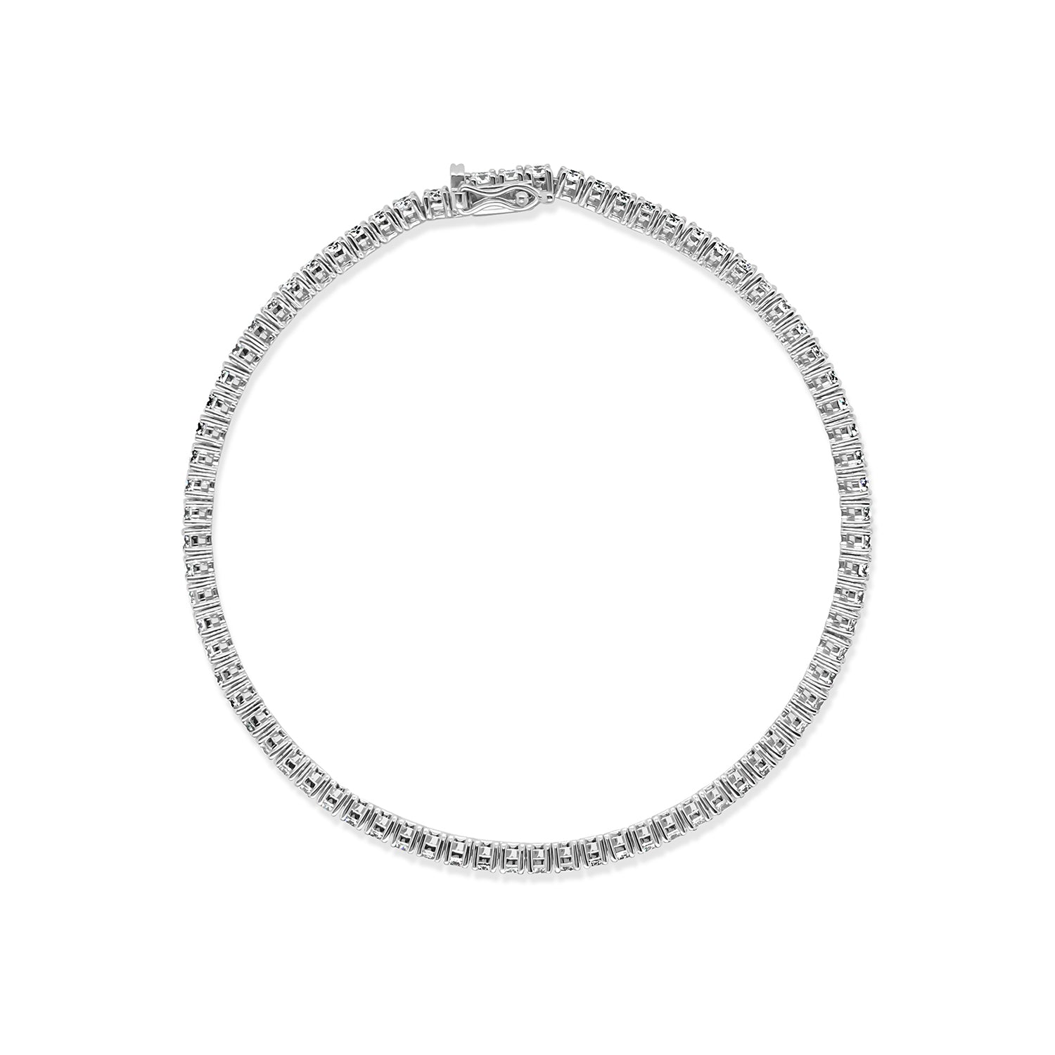 18ct White Gold 3.35ct TW Diamond Tennis Bracelet