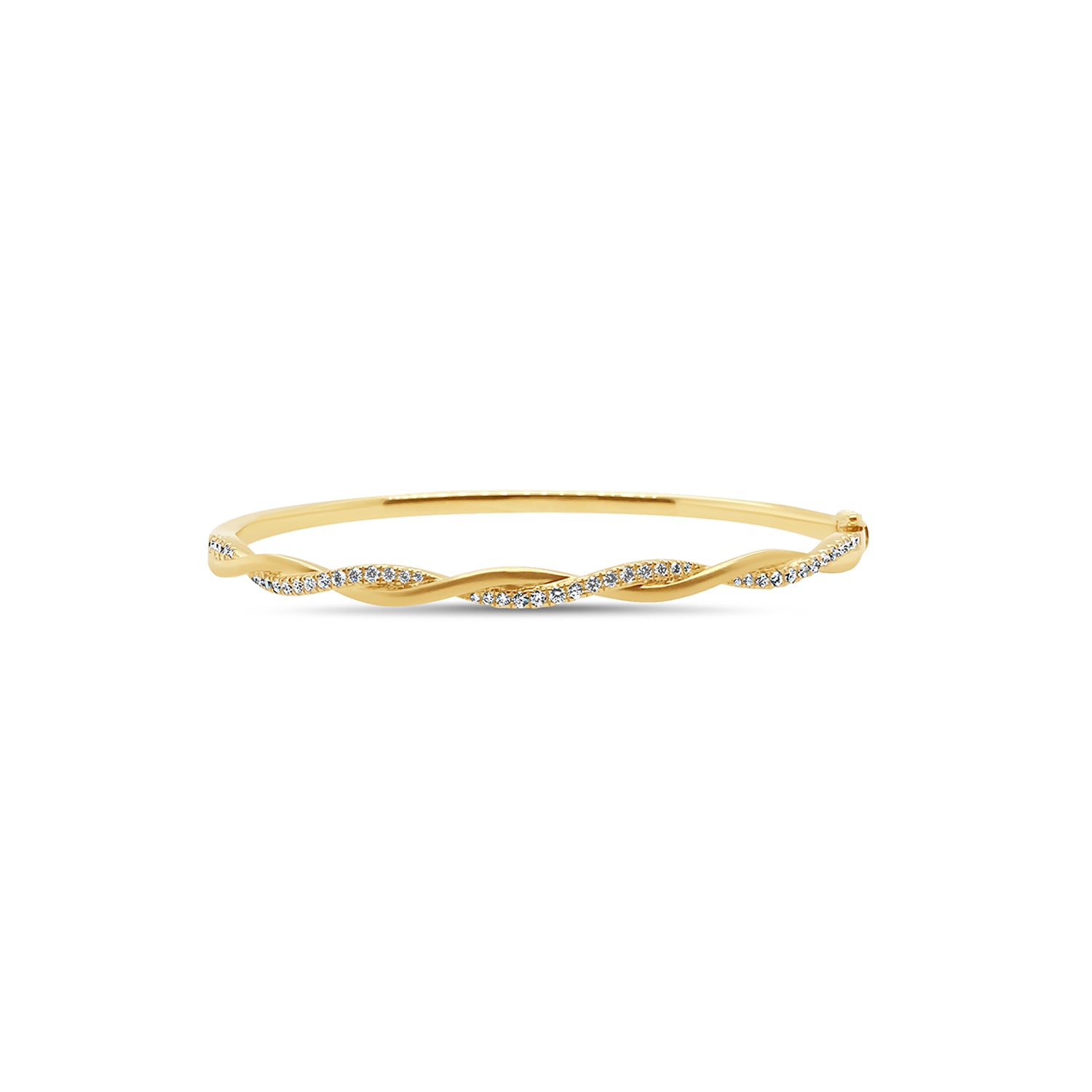 18ct Yellow Gold Diamond HingeBangle