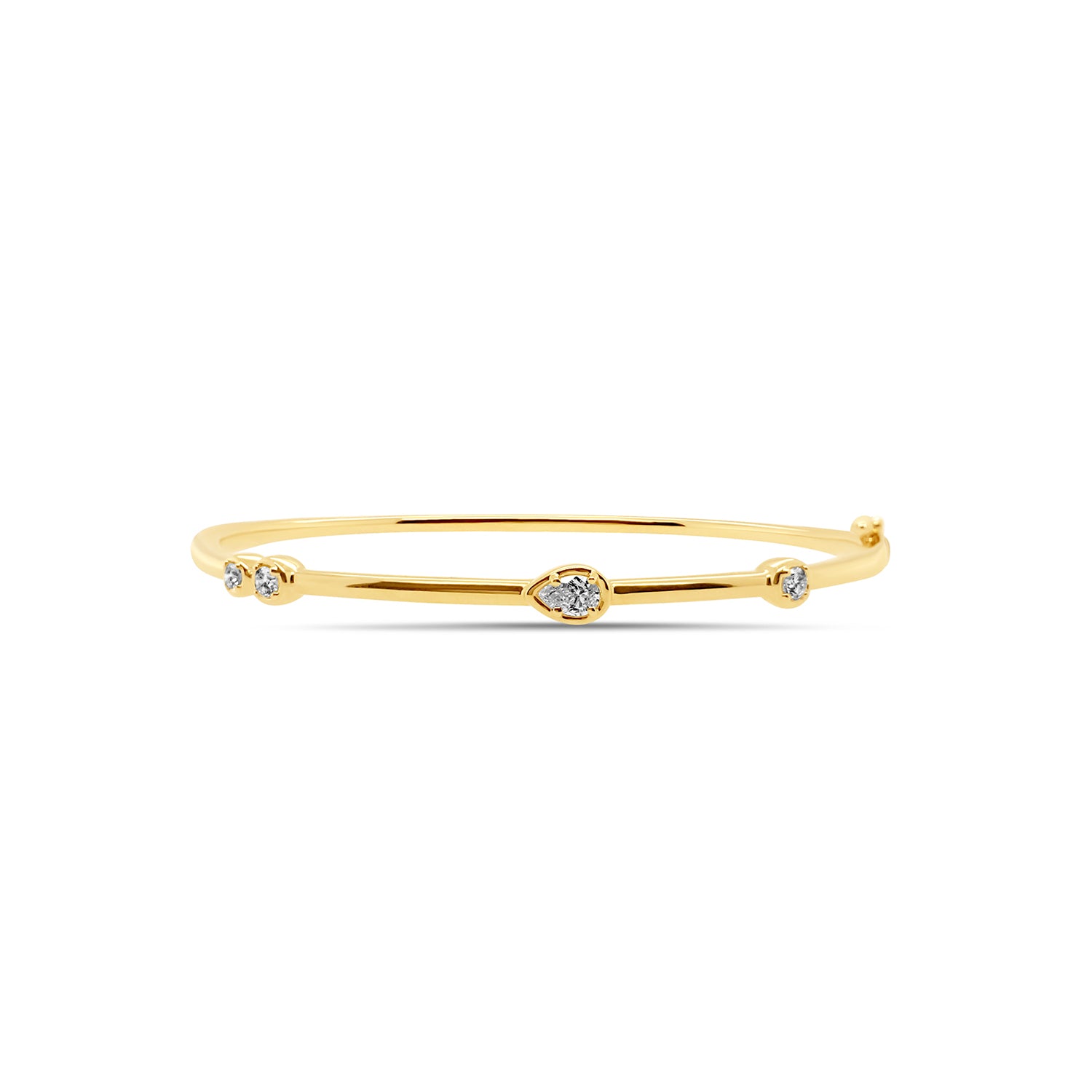 18ct Yellow Gold Diamond Bangle