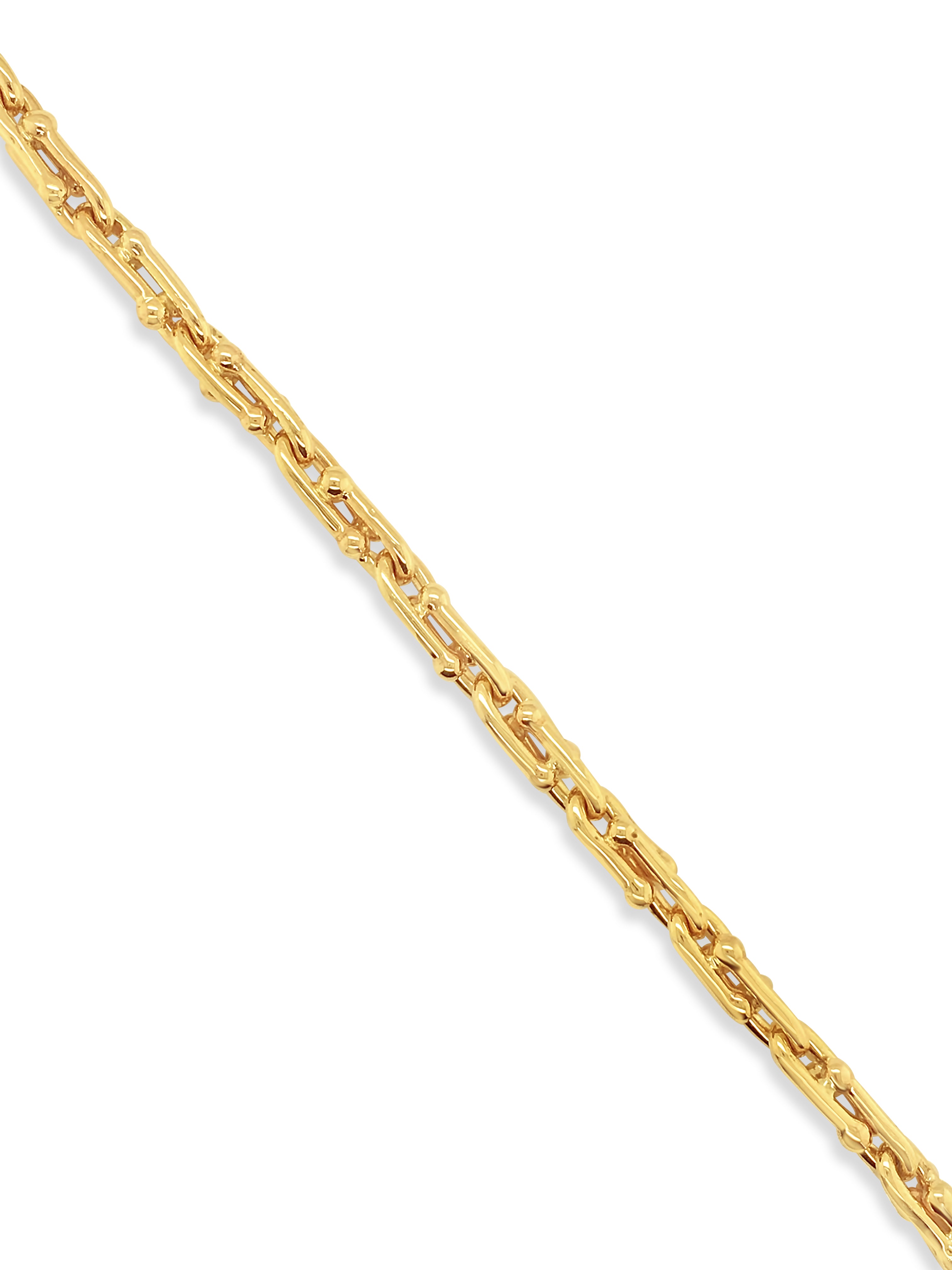 9ct Yellow Gold Linked Love Chain Bracelet