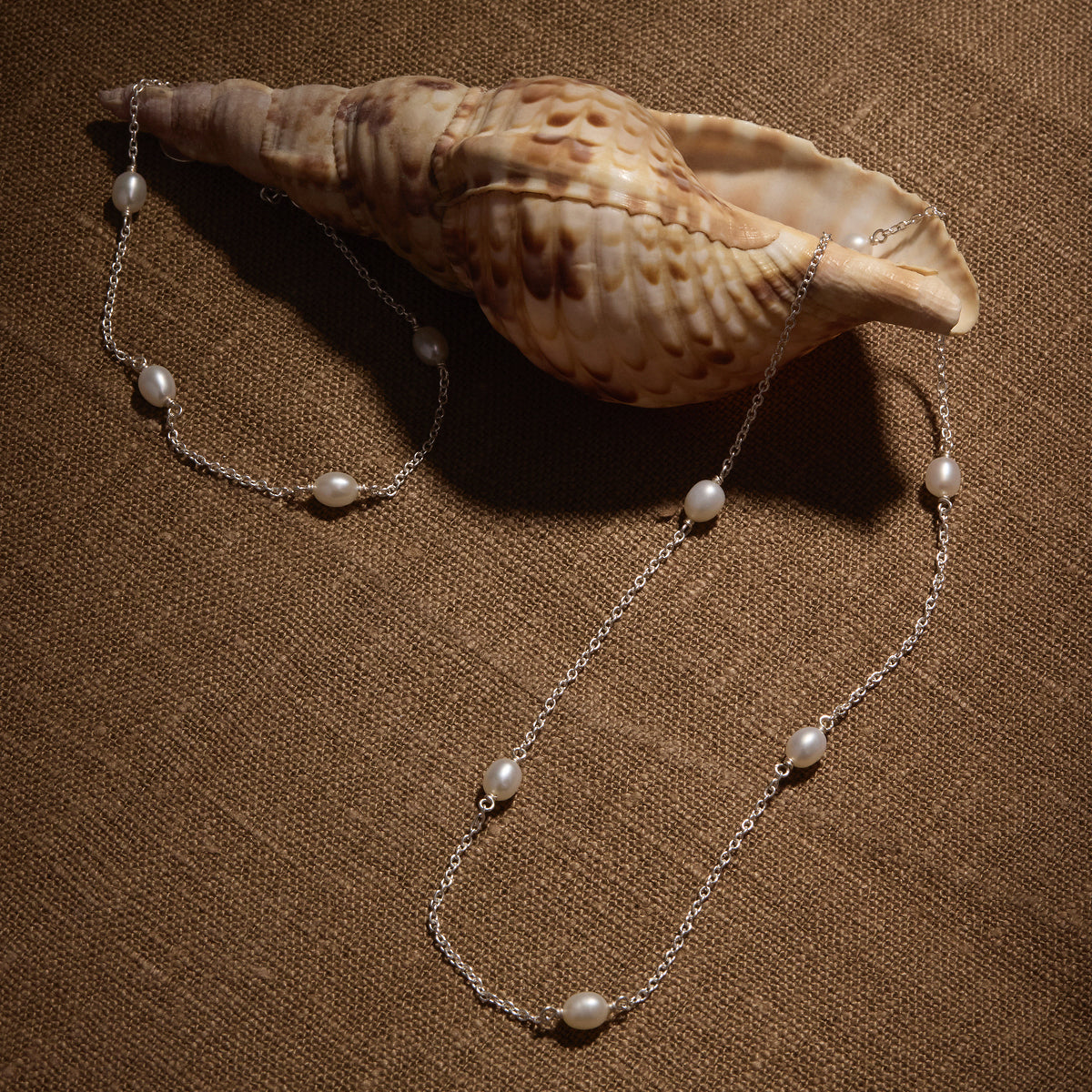 Sterling Silver Tidal Whisper Pearl Bracelet