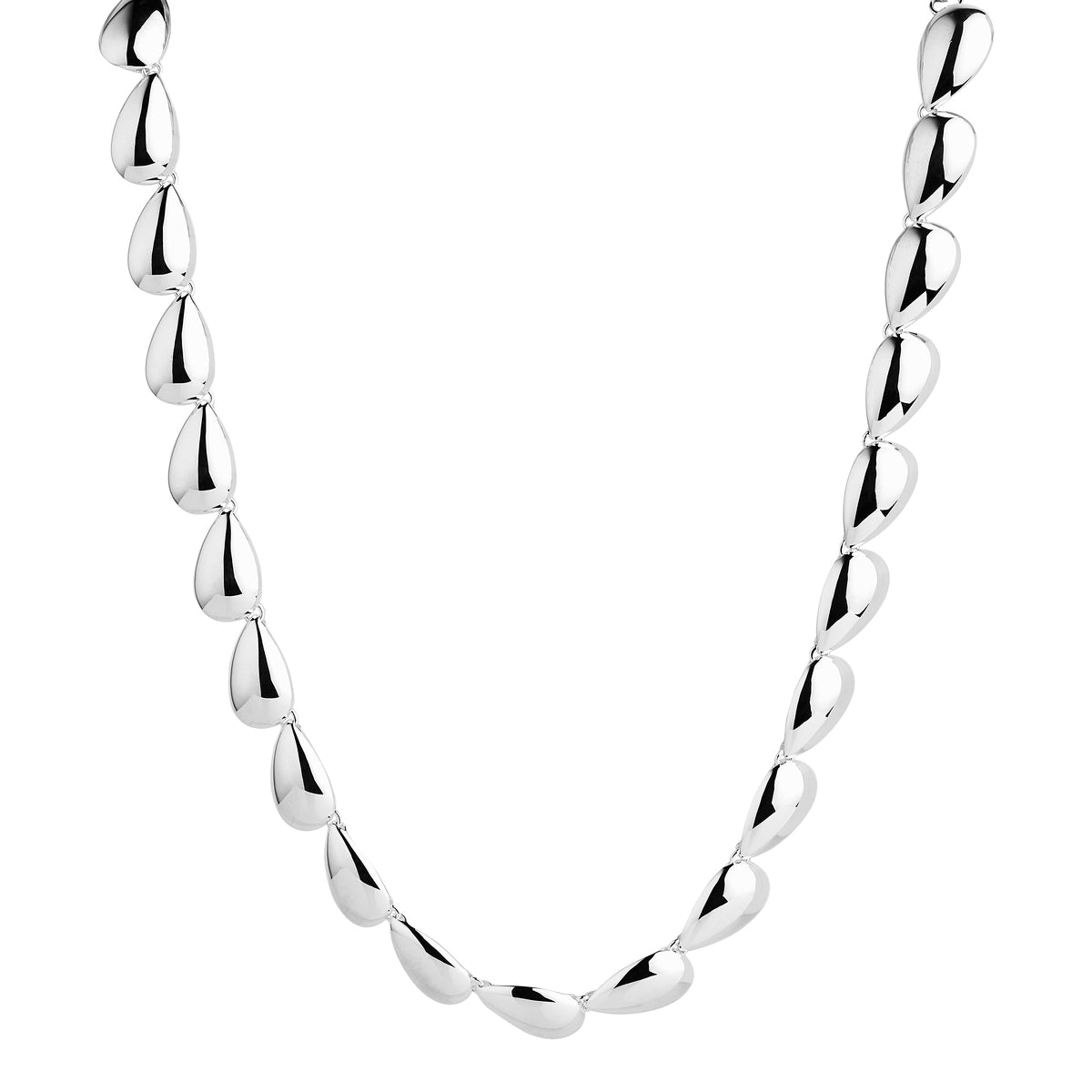 Silver Sunshower Link Necklace