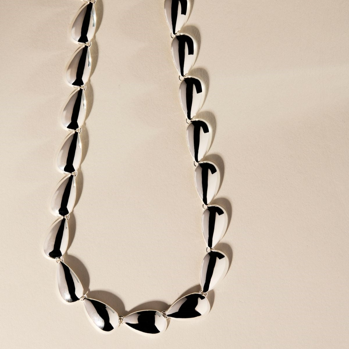 Silver Sunshower Link Necklace