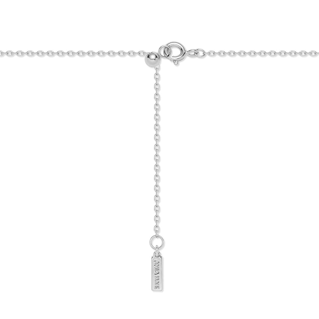 Sterling Silver CZ Twisted Lariat Tide Necklace