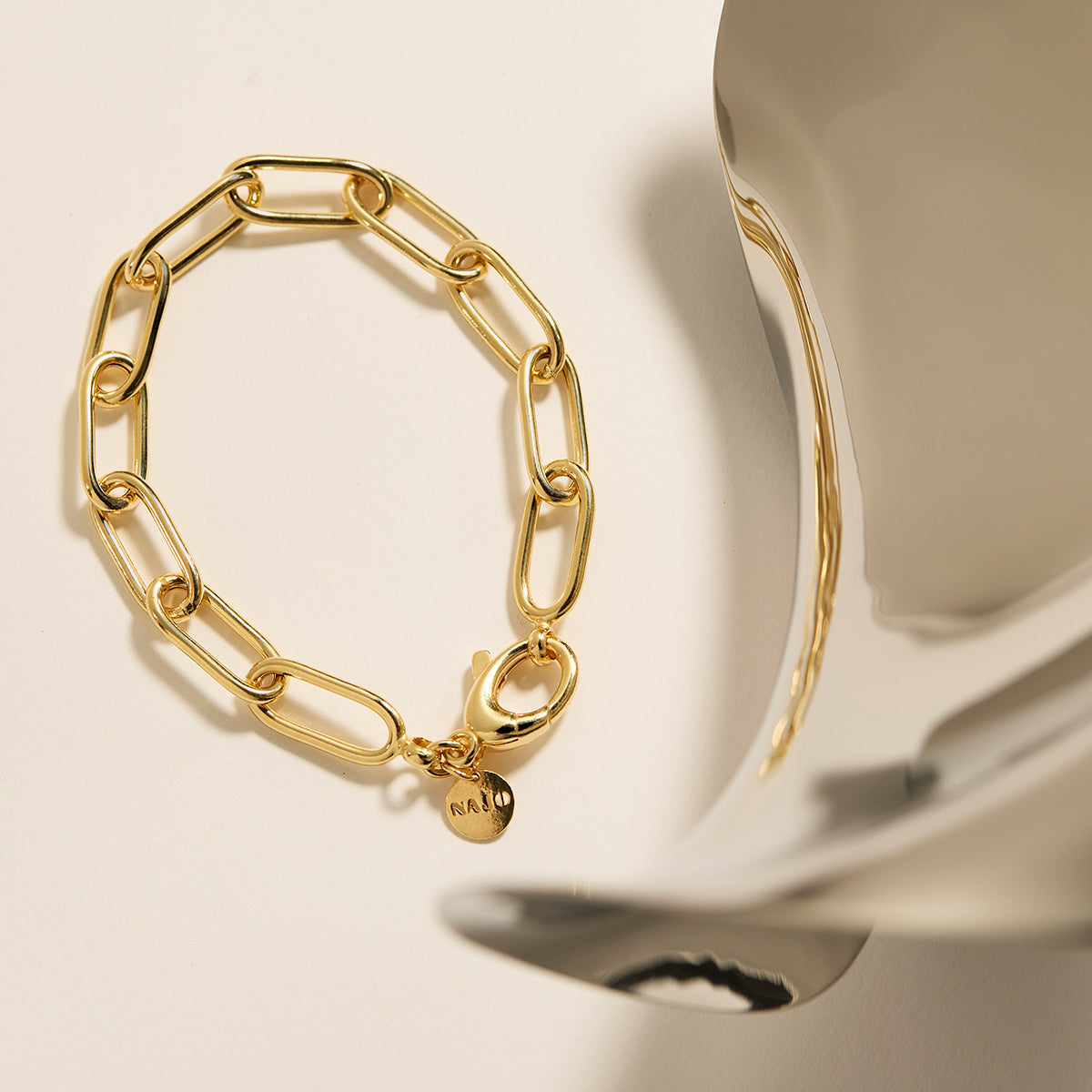 Yellow Gold Vista Large Link Bracelet