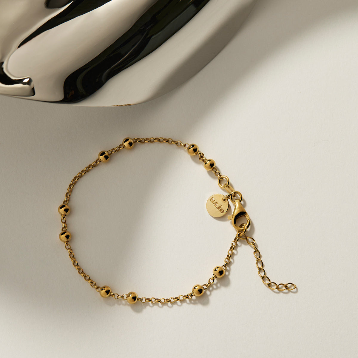 Yellow Gold Ball Chain Bracelet