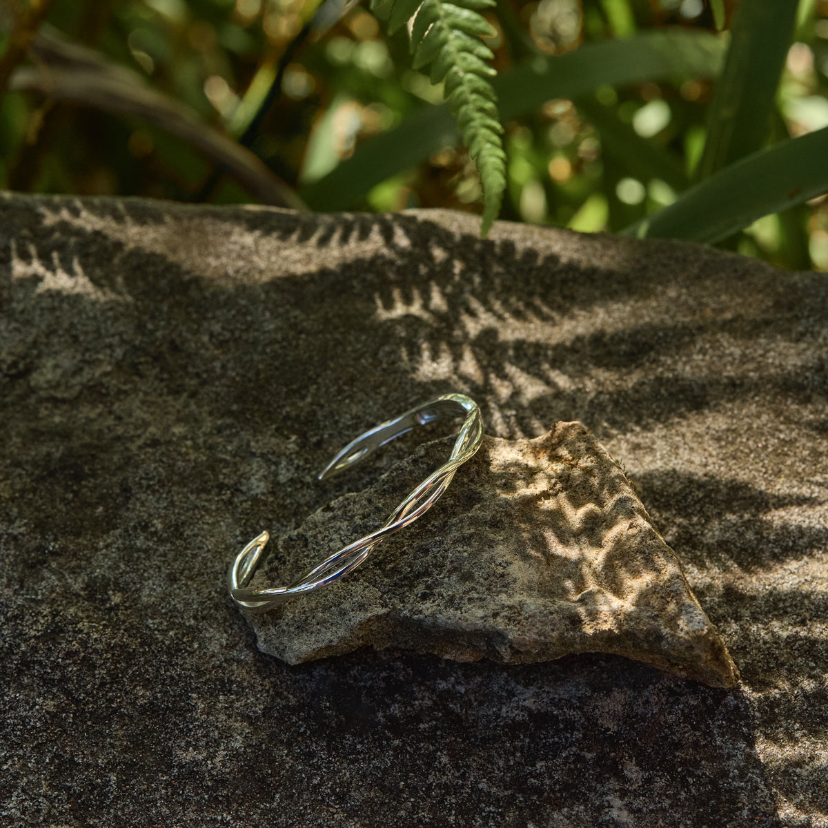 Sterling Silver Belle Hinged Cuff