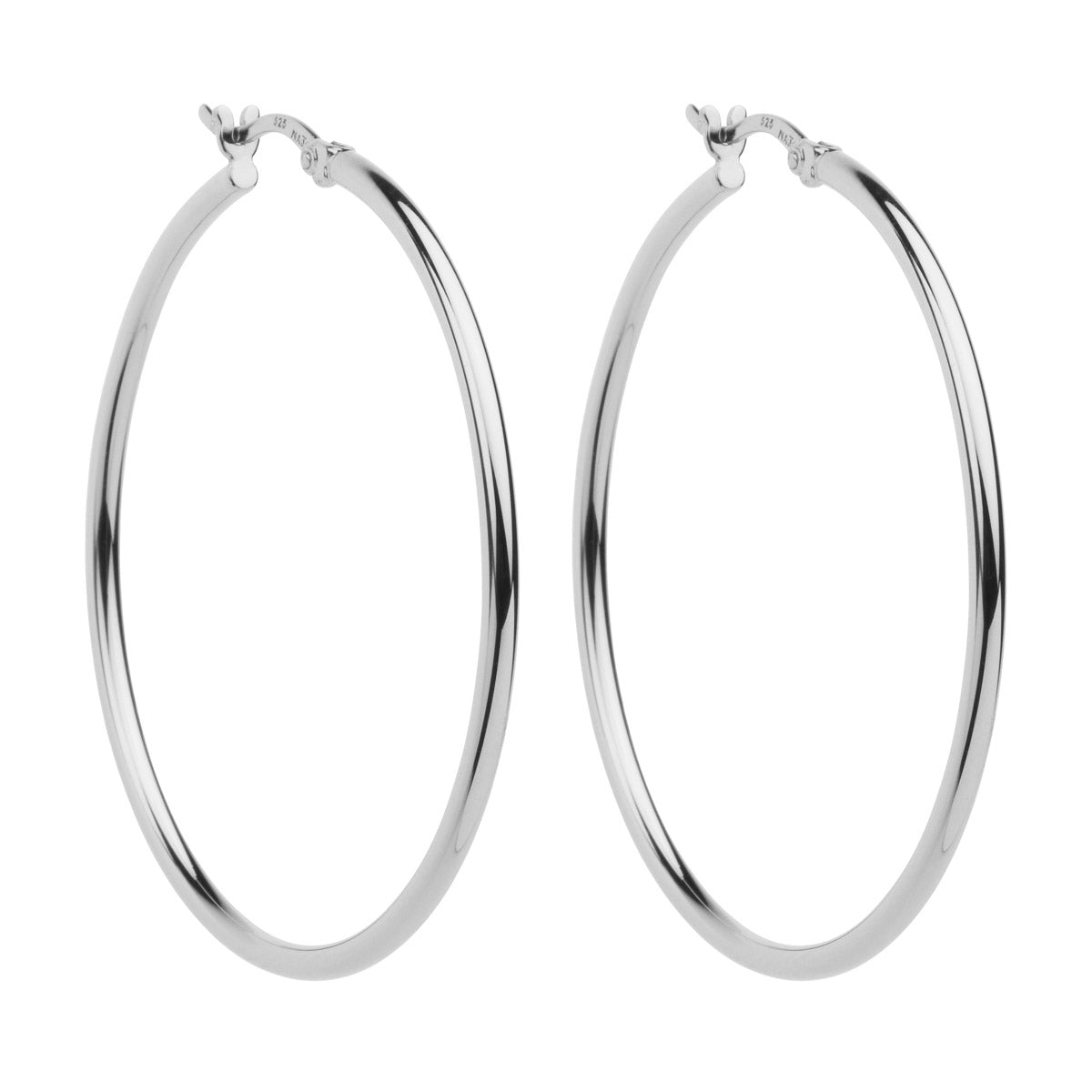 Silver Simple Hoops