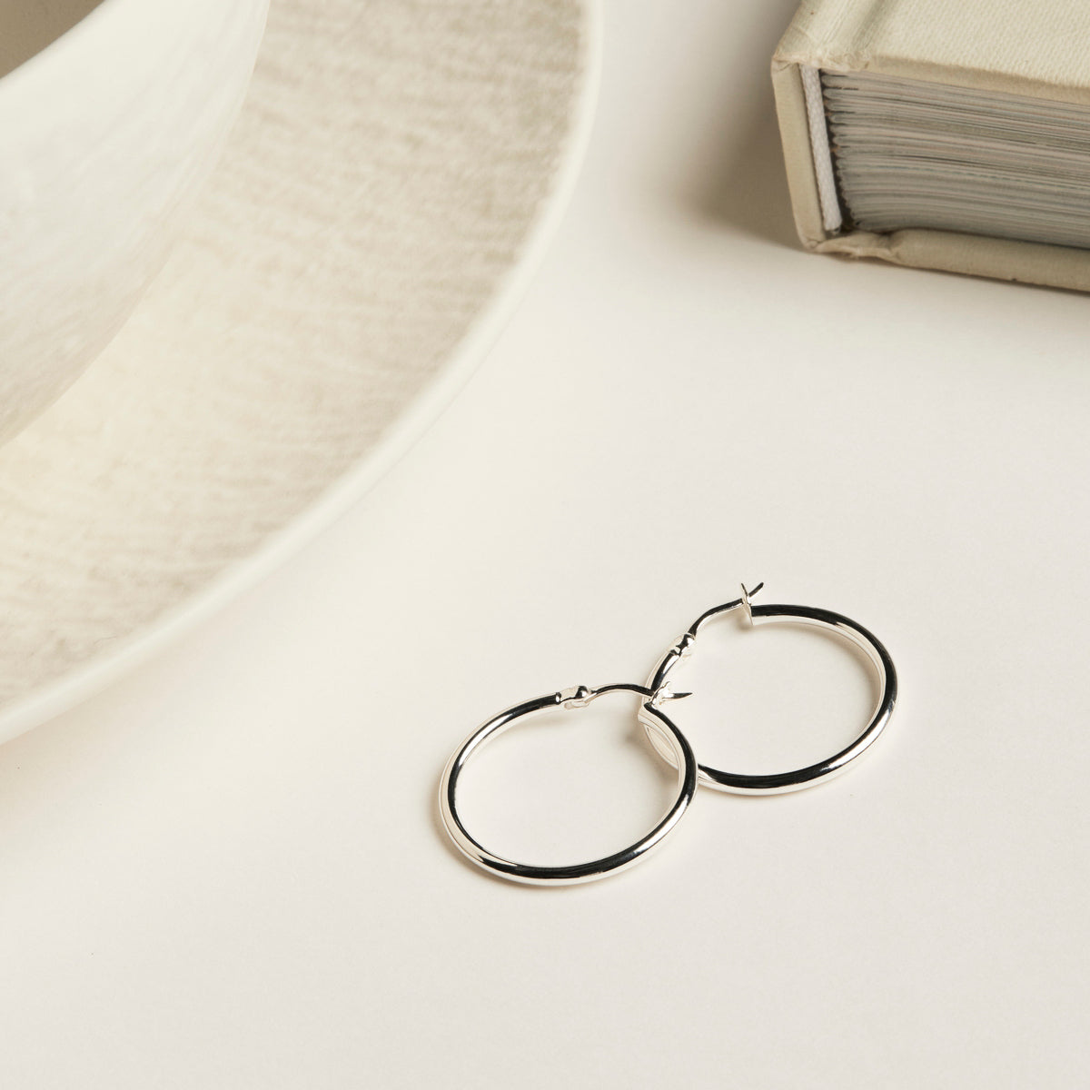 Silver Simple Hoops