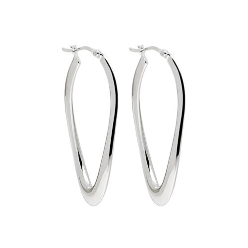 Silver Basta Hoop Earrings