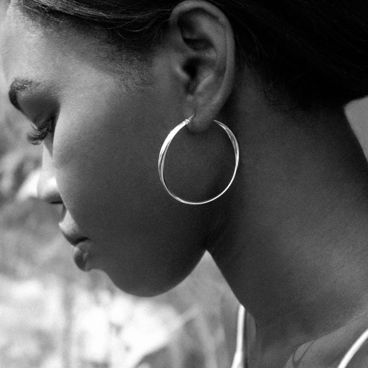 Silver Vespa Hoop Earrings