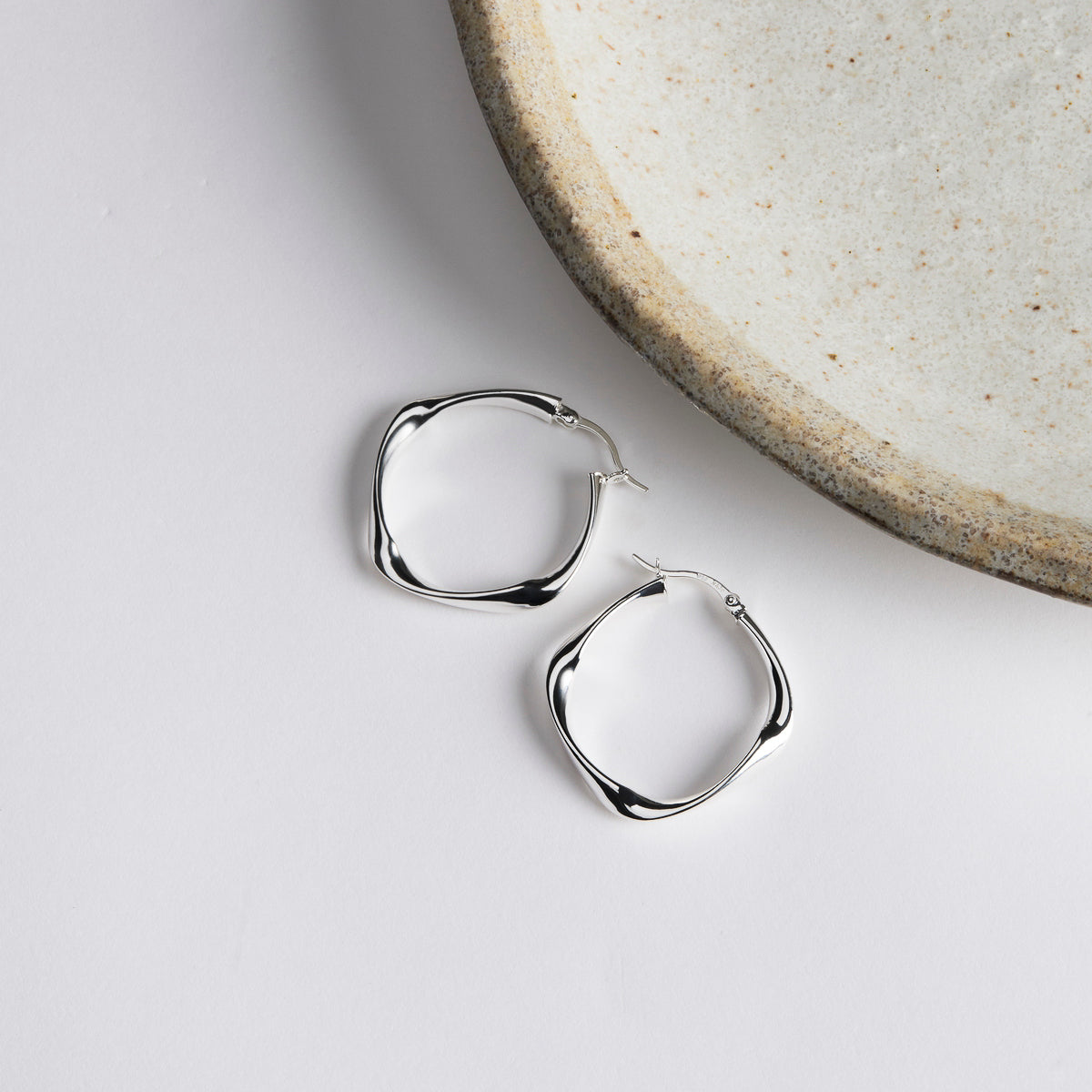 Silver Garden of Eden Hoop Earrings