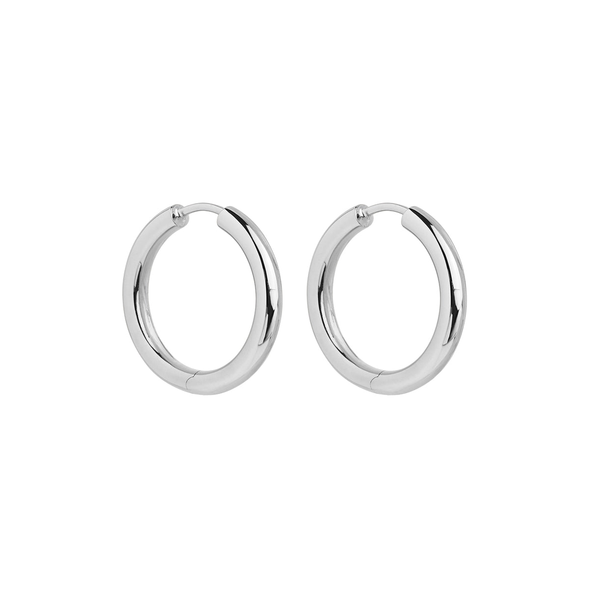 Subtle Hoops Silver Subtle Hoop Earrings – Diamonds Plus Jewellers