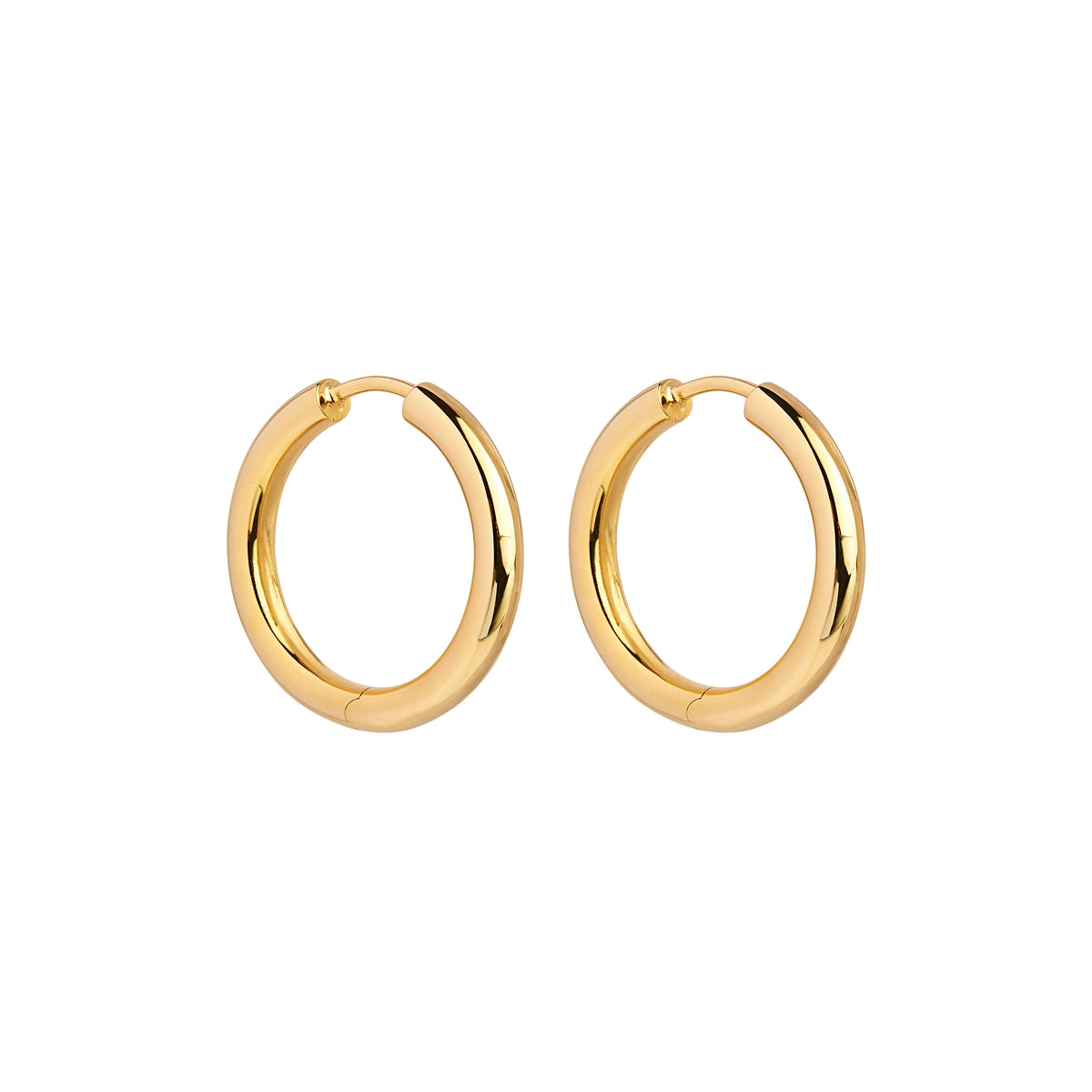 Yellow Gold Subtle Hoop Earrings