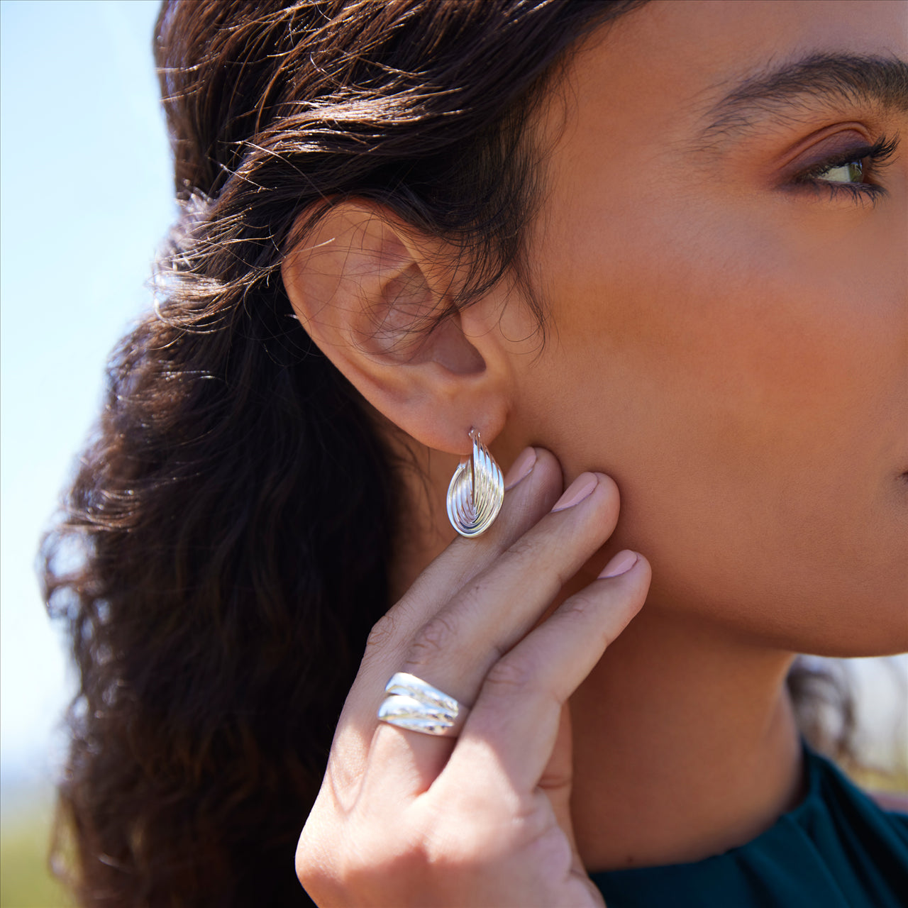 Silver Revival Hoop Earrings