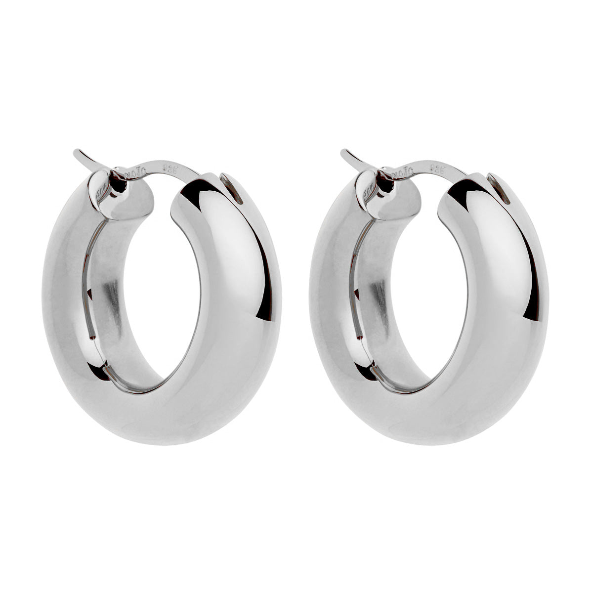 Silver Cocoon Hoop Earrings