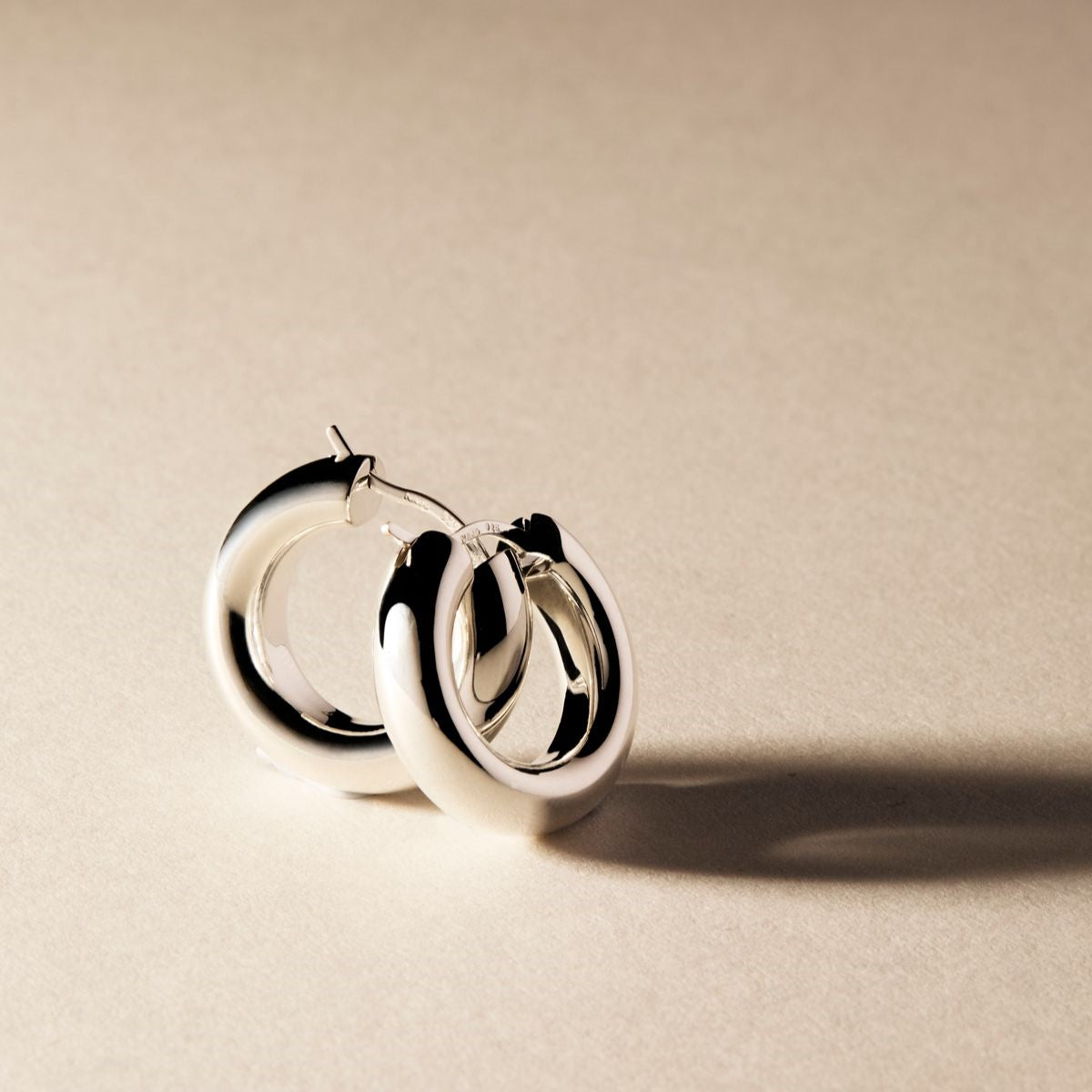 Silver Cocoon Hoop Earrings