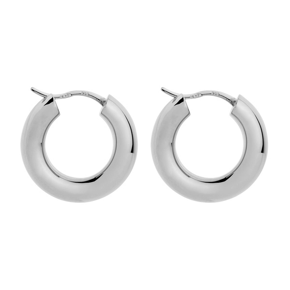 Silver Cocoon Hoop Earrings