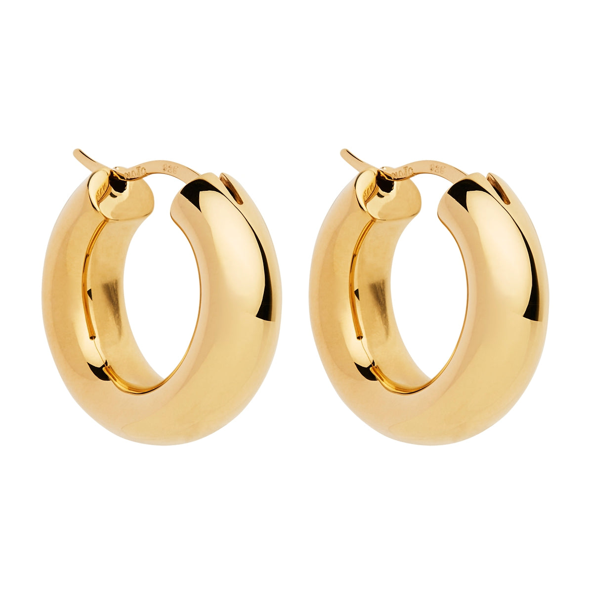 Yellow Gold Cocoon Hoop Earrings