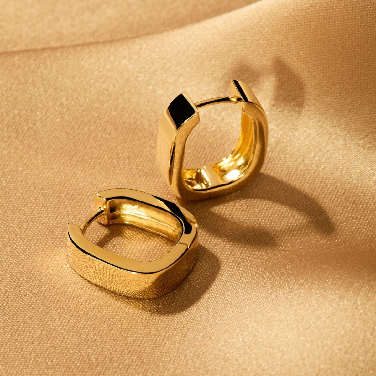 Yellow Gold Elysium Hoop Earrings