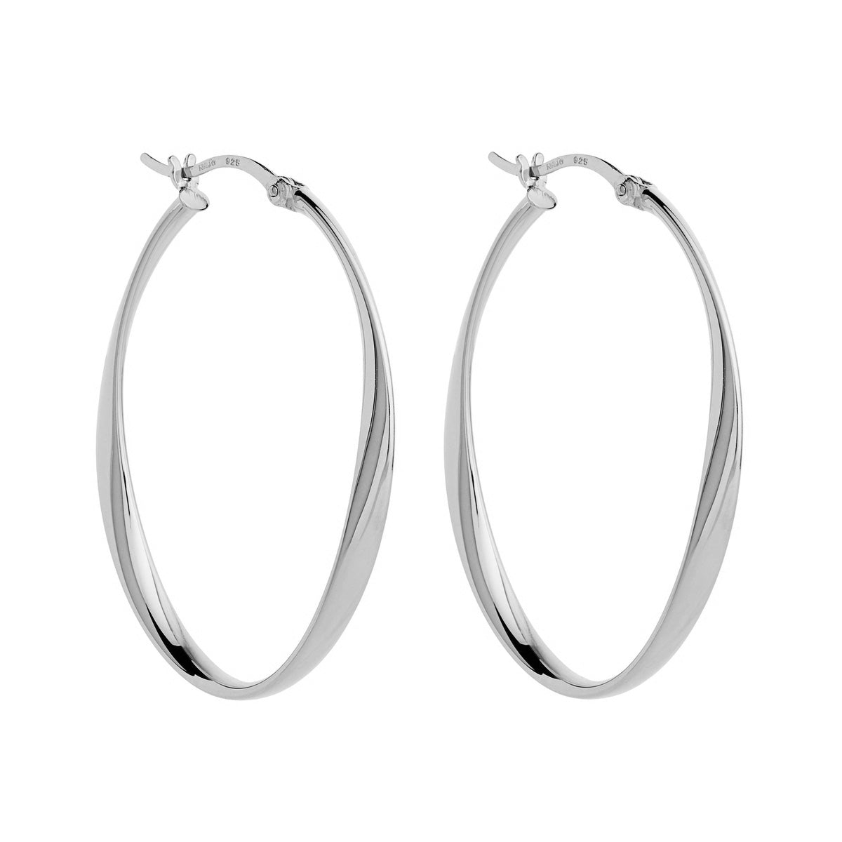 Silver Cinta Large Hoop Earring