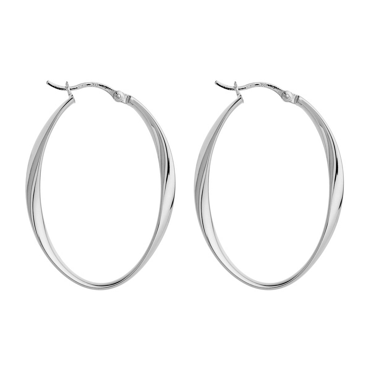 Silver Cinta Large Hoop Earring