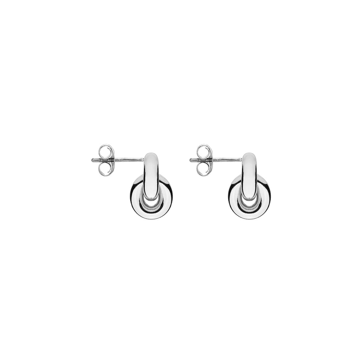 Silver Embrace Stud Earrings