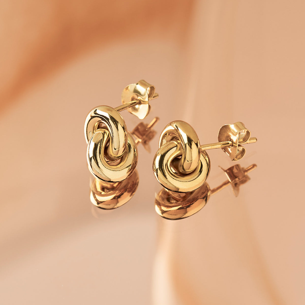 Yellow Gold Embrace Stud Earrings