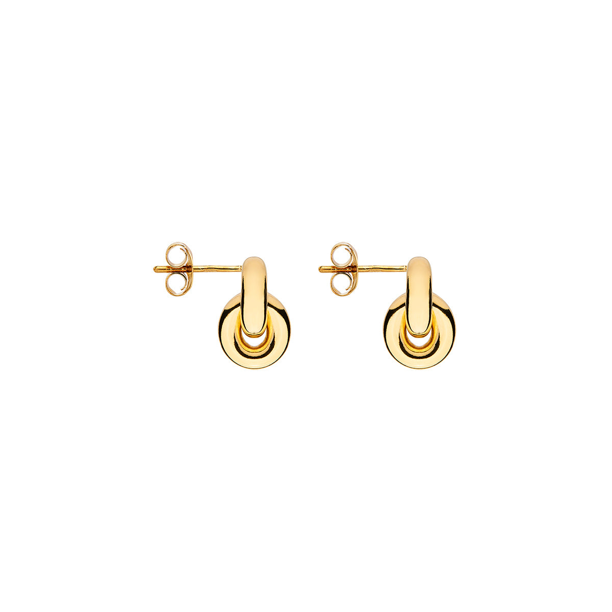 Yellow Gold Embrace Stud Earrings