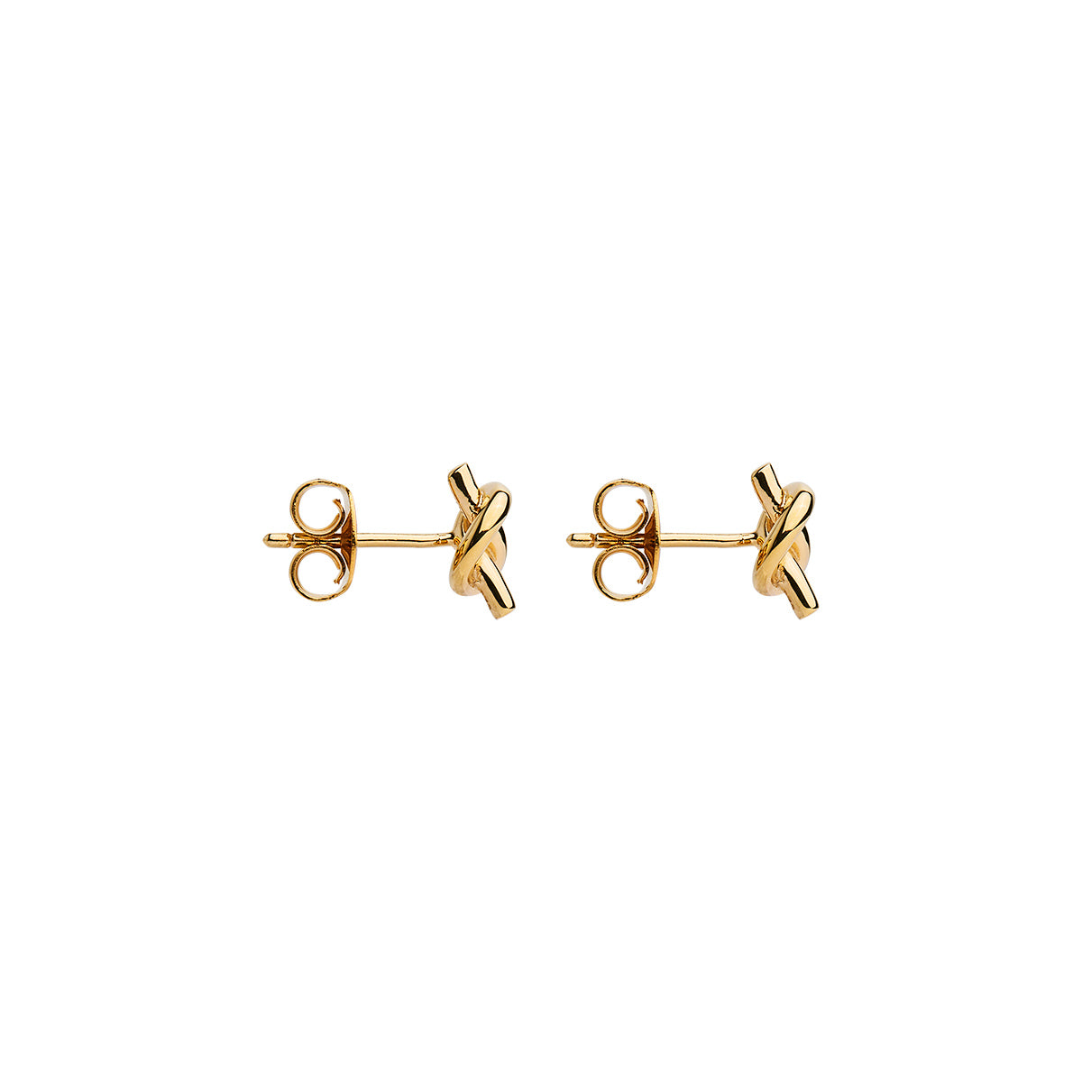 Yellow Gold Nature's Knot Stud Earrings