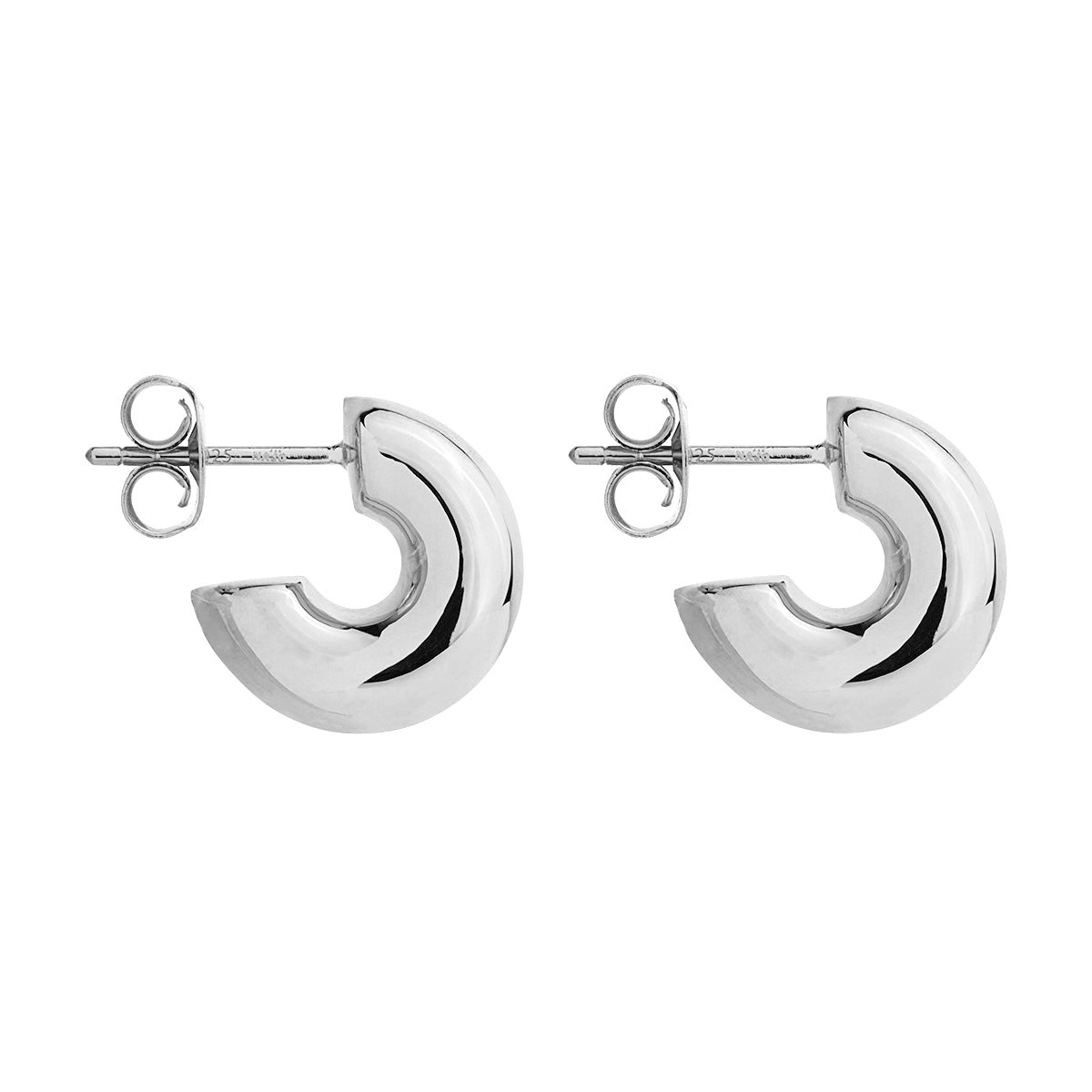 Silver Moonbow Stud Earrings