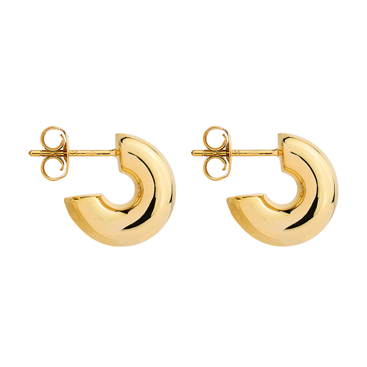 Yellow Gold Moonbow Stud Earrings