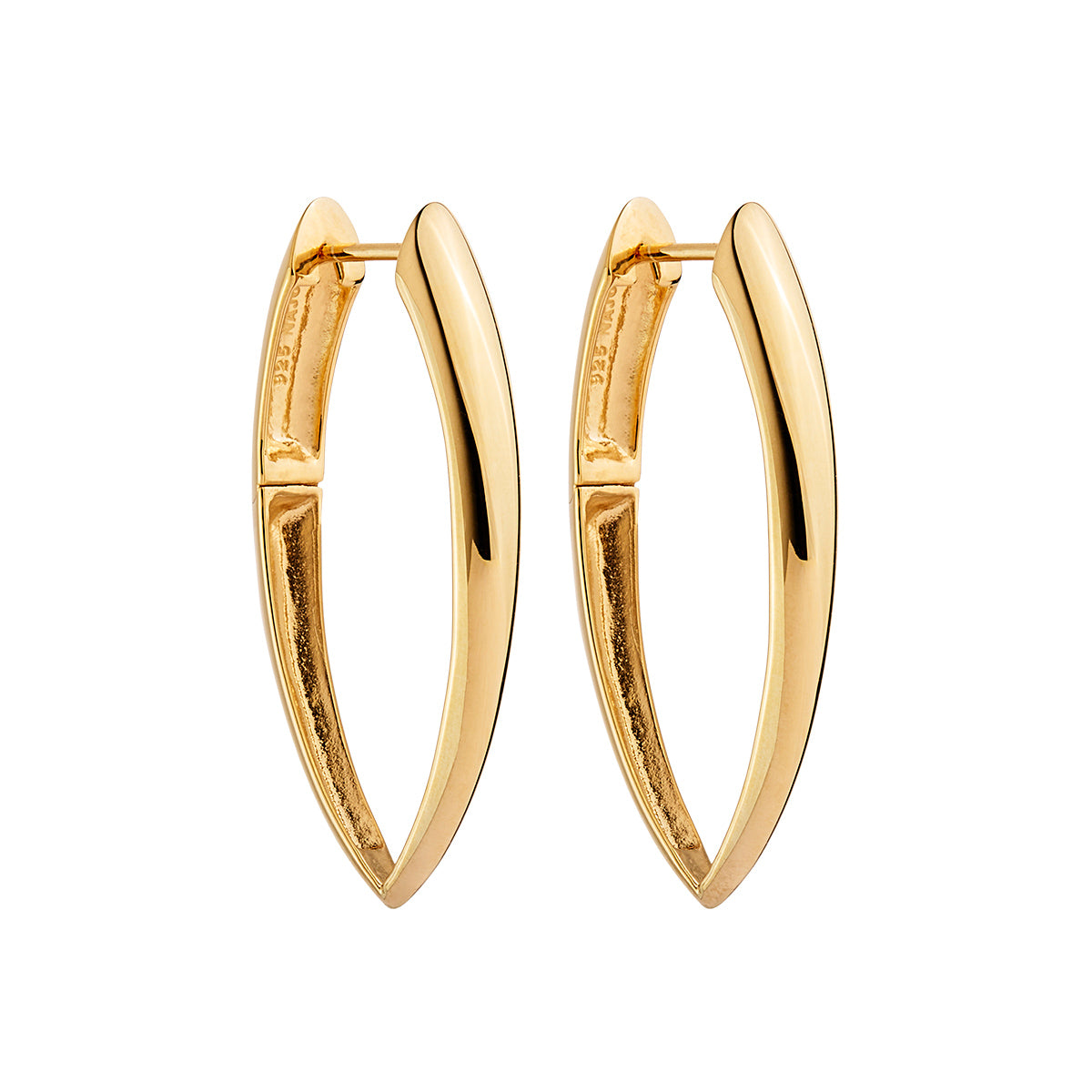 Yellow Gold Topiary Hoop Earrings