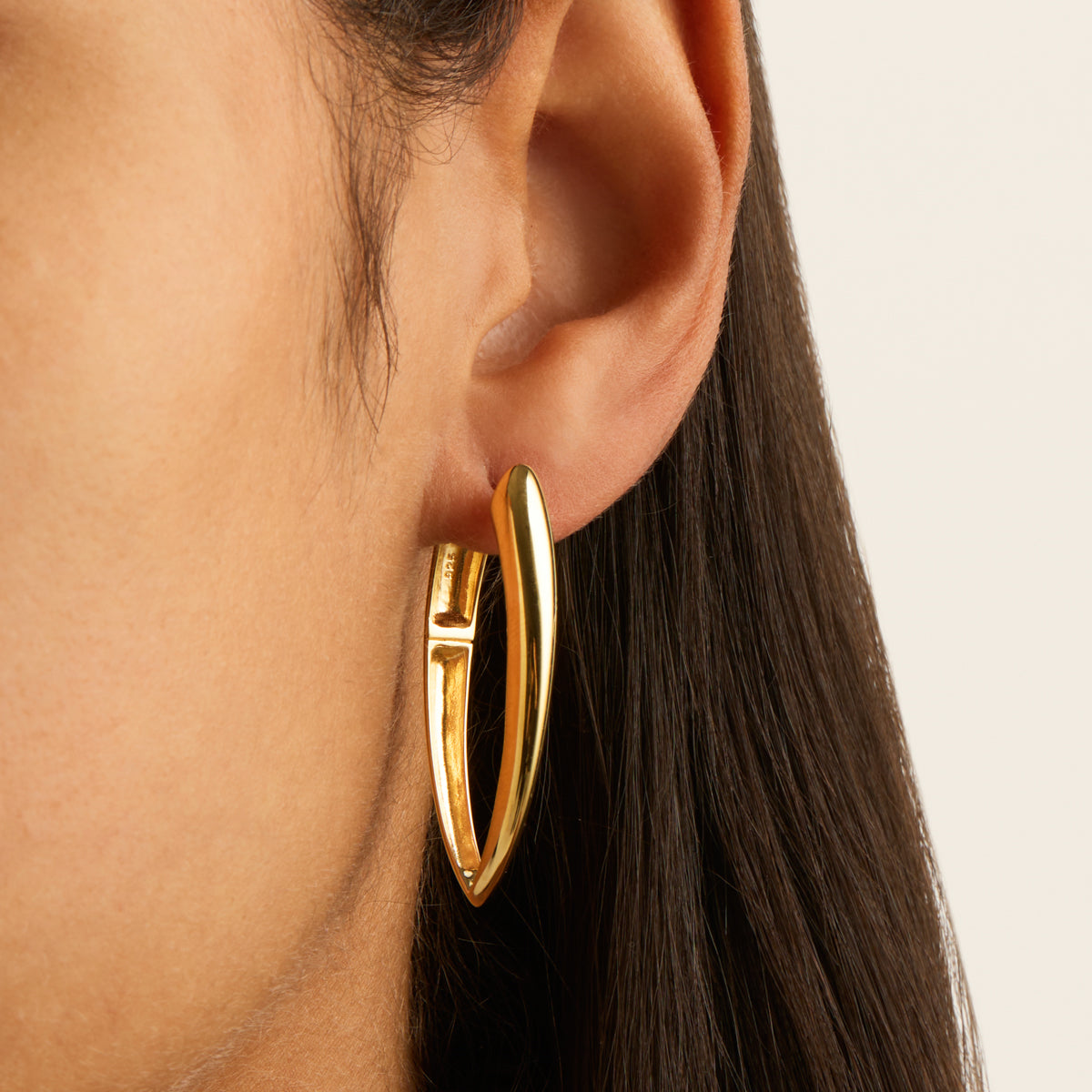 Yellow Gold Topiary Hoop Earrings