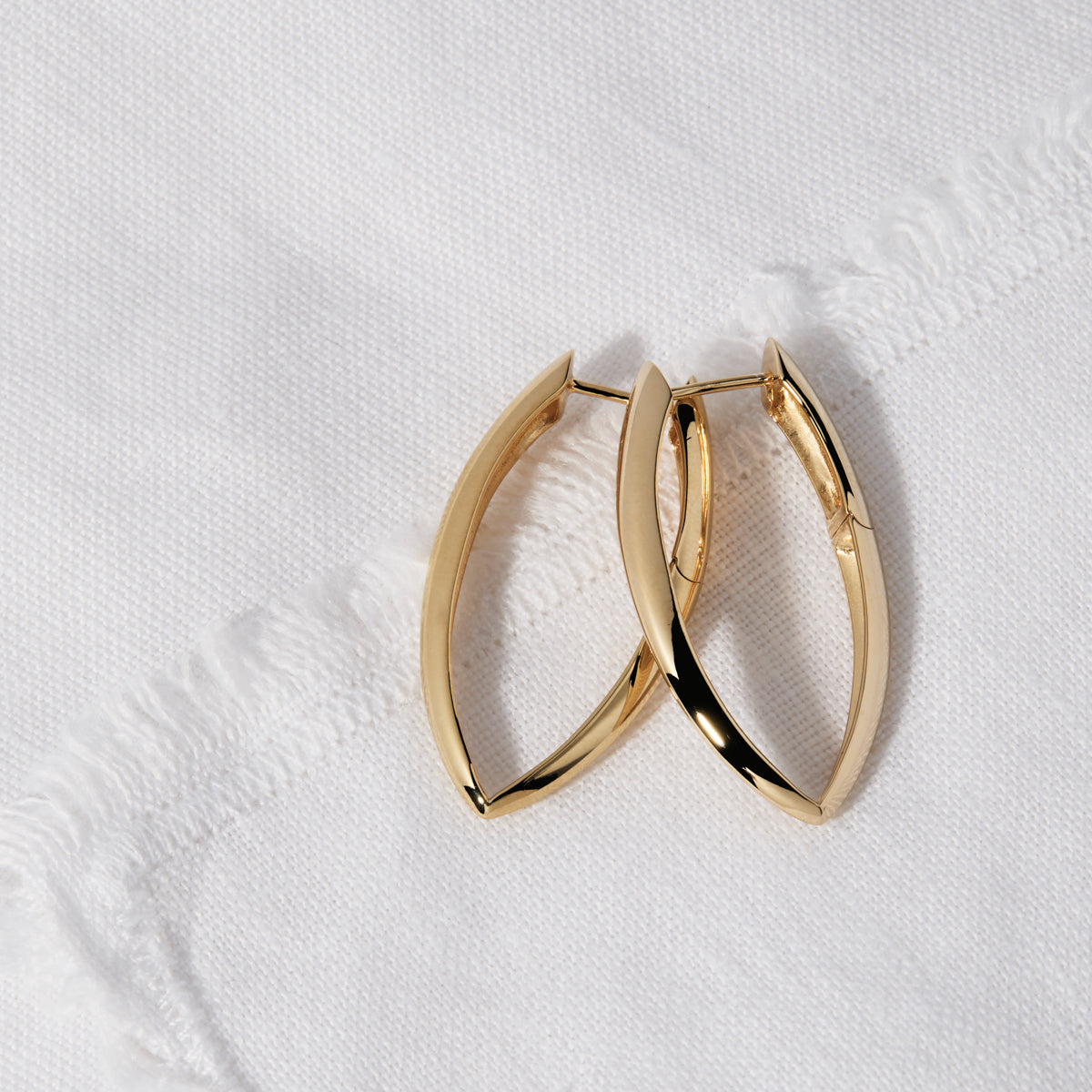 Yellow Gold Topiary Hoop Earrings