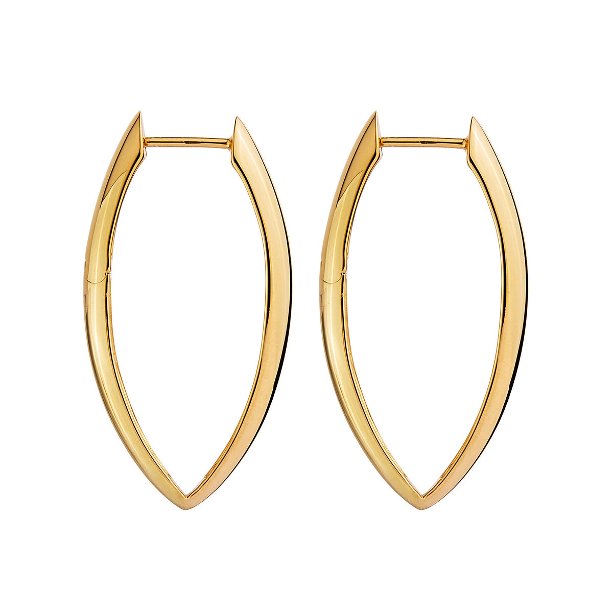 Yellow Gold Topiary Hoop Earrings