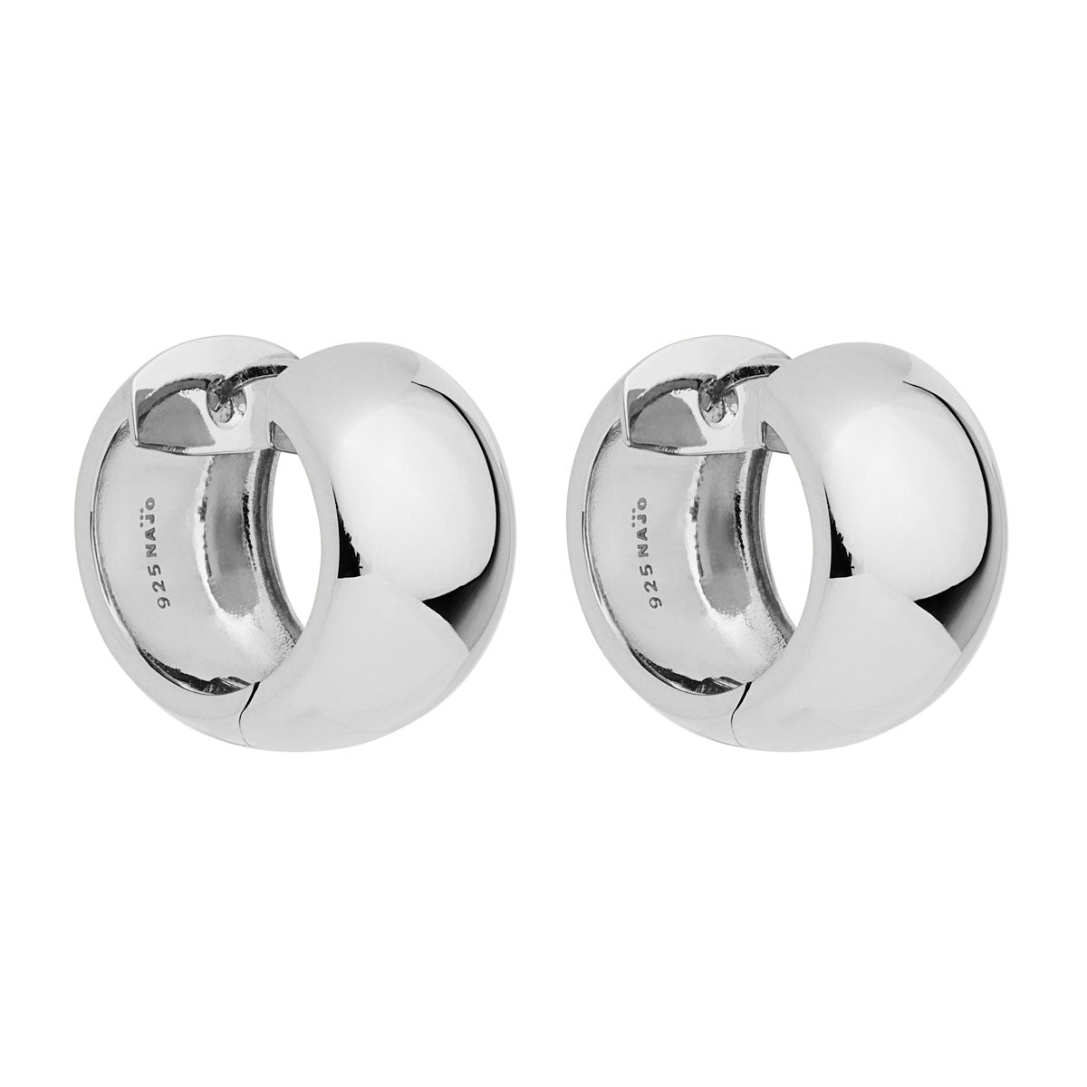 Silver Daynight Huggie Earrings