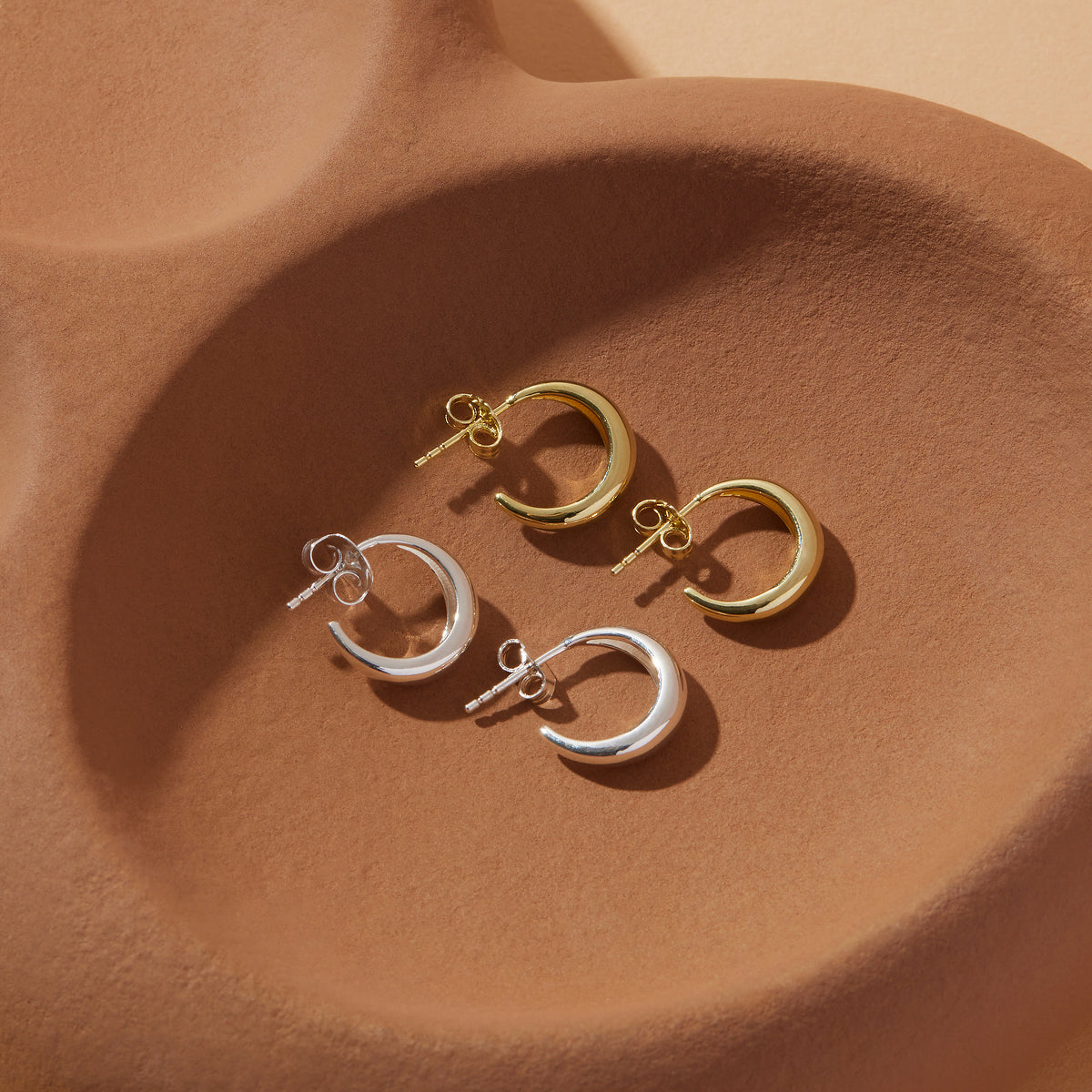 Yellow Gold Gypsy Hoop Earrings