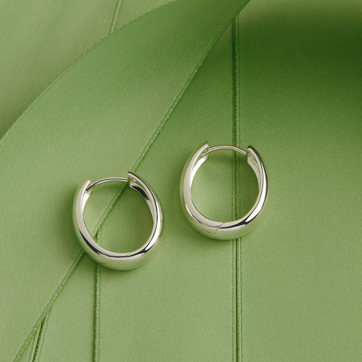 Silver Lumiere Hoop Earrings