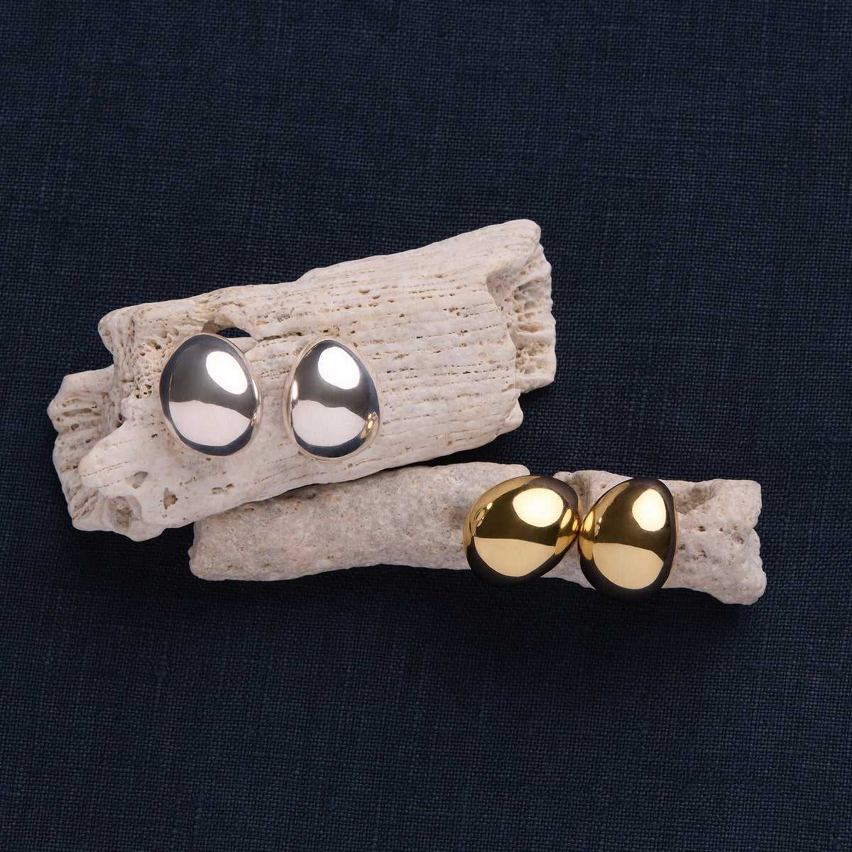 Yellow Gold Encounter Stud Earrings