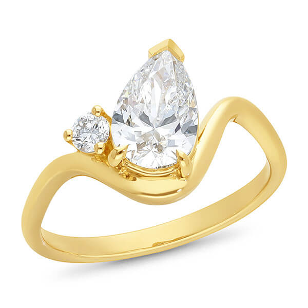 9ct Yellow Gold 1.50ct Precious Pear LG Diamond Ring