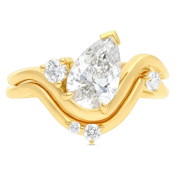 9ct Yellow Gold 1.50ct Precious Pear LG Diamond Ring