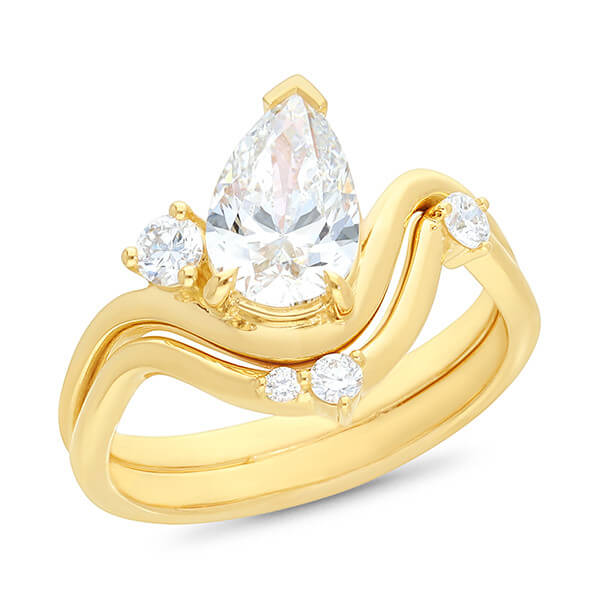 9ct Yellow Gold 1.50ct Precious Pear LG Diamond Ring