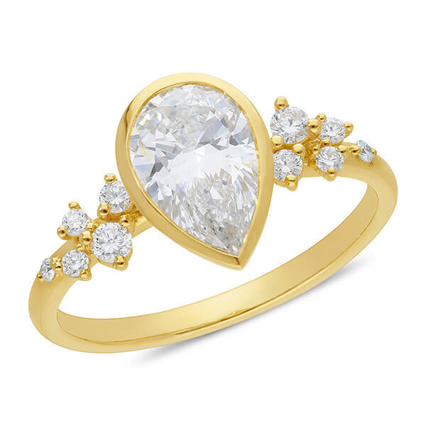 9ct Yellow Gold 1.50ct Pear Polly LG Diamond Ring