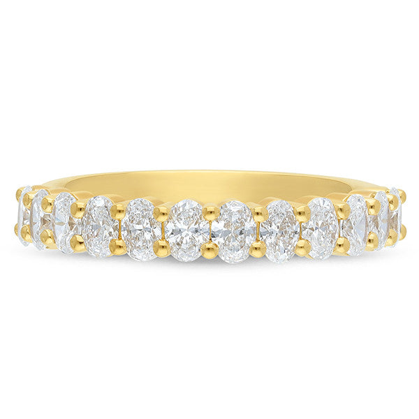 18ct Yellow Gold 1.20ct TW Oval LAB Grown Diamond Ring