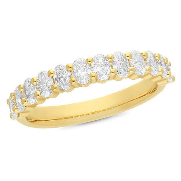 18ct Yellow Gold 1.20ct TW Oval LAB Grown Diamond Ring