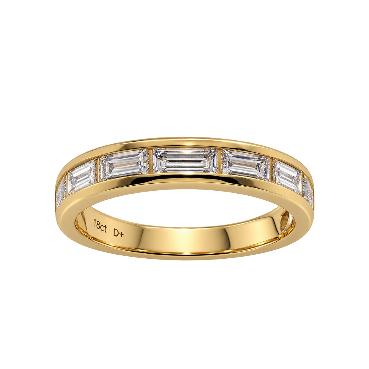 18ct Yellow Gold 0.88ct TW LG Baguette Diamond Ring